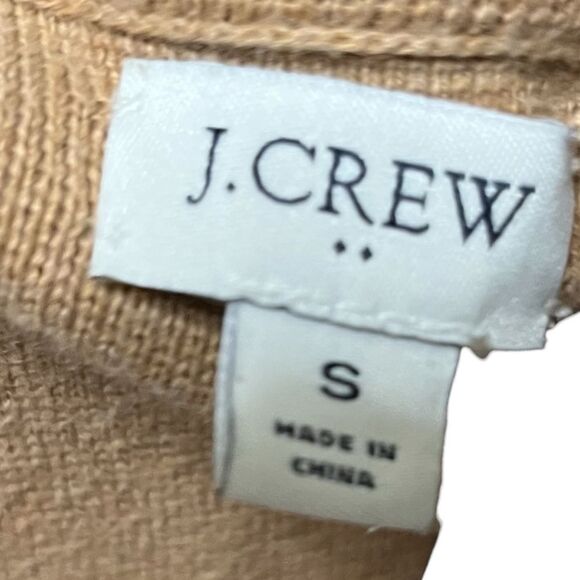 J Crew Sweater Blazer Women’s Size Small Camel 100% Cotton Knit Jacket Classic - Picture 6 of 8